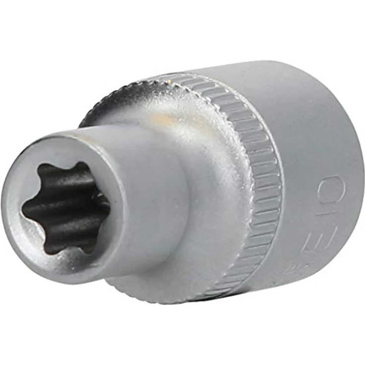 Brilliant Tools Torx-E-Stecknuss E10, 1/2" Innenvierkant-Antrieb, 38 mm, Chrom-Vanadium-Stahl, matt verchromt – Bild 1