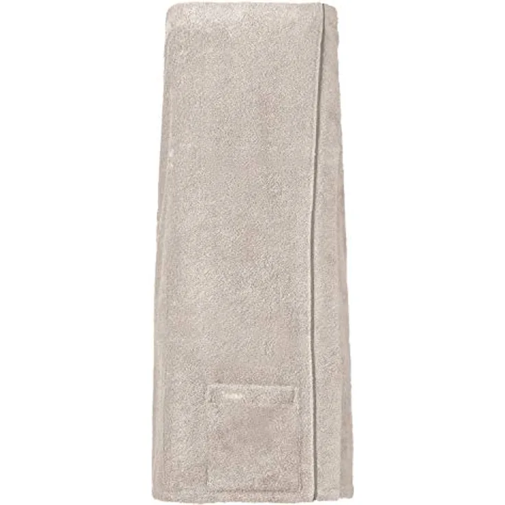 Vossen Saunakilt Livina, Beige, 80x140 cm, Oeko-Tex® Standard 100, mit praktischer Tasche und verstellbaren Druckknöpfen, saugfähig