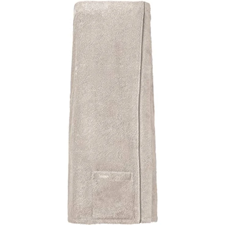 Vossen Saunakilt Livina, Beige, 80x140 cm, Oeko-Tex® Standard 100, mit praktischer Tasche und verstellbaren Druckknöpfen, saugfähig – Bild 1