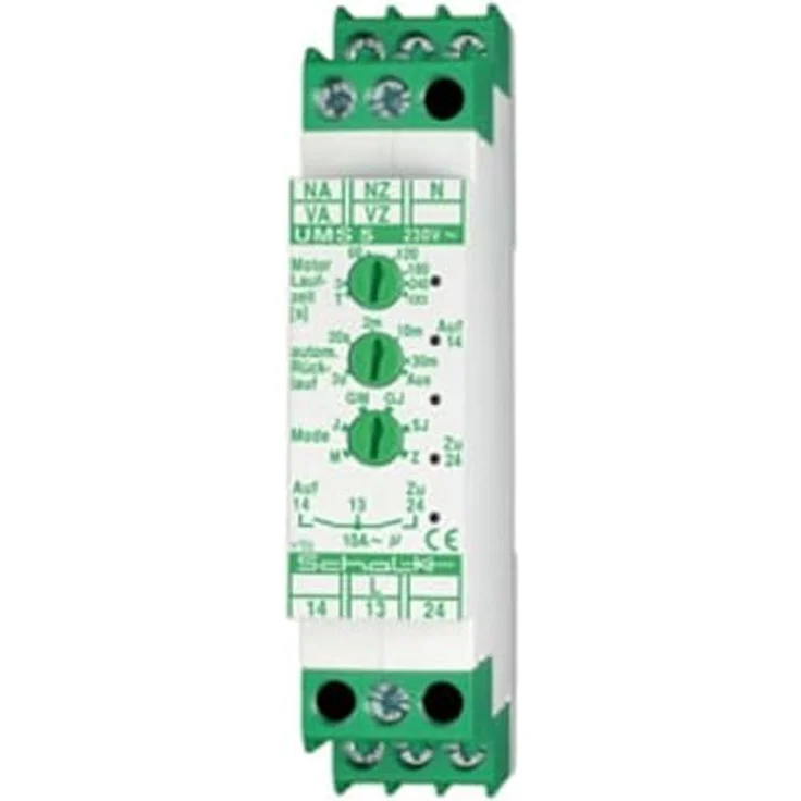 Schalk SCHAL UMS 5, Zeitschaltuhr für Auf/Zu-Steuerung, 230V AC, 2 Schließer 10A, motorisierte Steuerung für Rollläden und Jalousien – Bild 2
