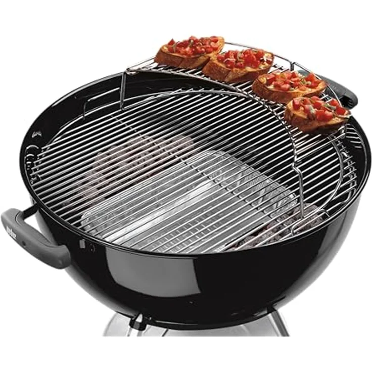 Weber 8417 Warmhalterost, passend für 57 cm Holzkohlegrills, Schwarz, ideal zum Warmhalten und Toasten von Speisen – Bild 2