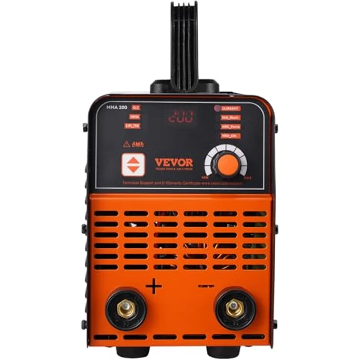 VEVOR MMA-200-NA 220 V Schweißgerät, 160 A Lichtbogenschweiß-/Lift-WIG-Gerät mit LED-Display, tragbares 2-in-1-Gerät mit Hot Start und Anti-Stick-Funktion – Bild 9