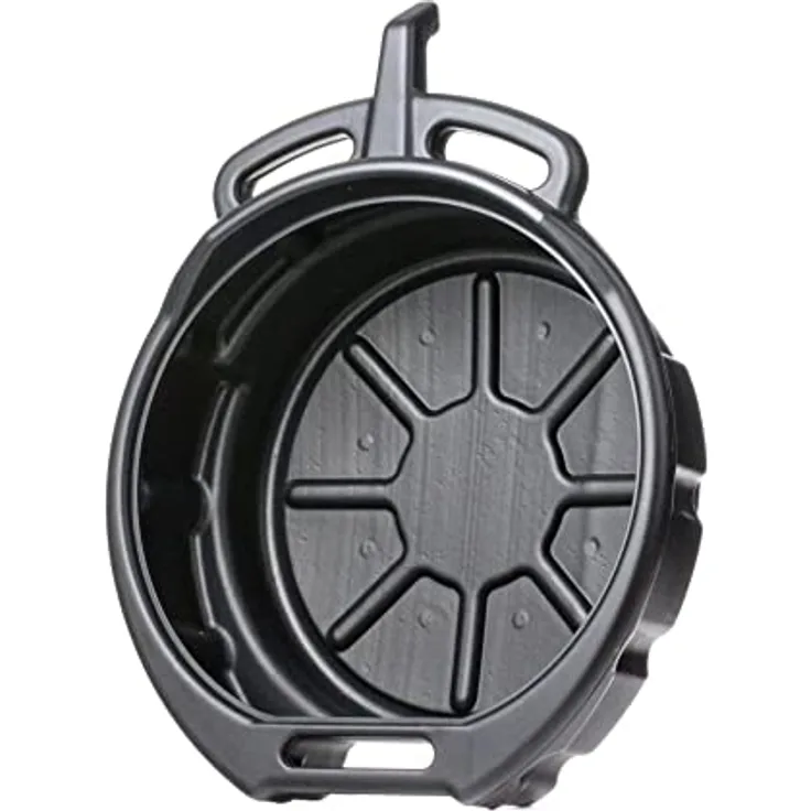 YATO Ölablasswanne PE, 10 L mit Ausgießer und Schwallrand, säurebeständig, Ø 37 cm