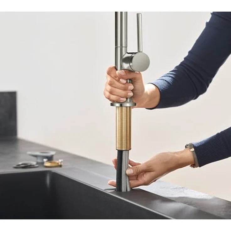 hansgrohe 210 Talis M54, Küchenarmatur mit ausziehbarem Schlauch und 2 Strahlarten, inkl. sBox zur Schlauchaufbewahrung – Bild 4