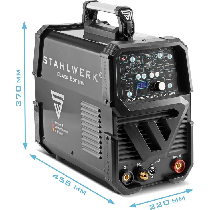 STAHLWERK Schweißgerät AC/DC WIG 200 Puls D IGBT Vollausstattung / digitales Schweißgerät mit 200 Ampere WIG & MMA, Job-Speicher, Alu & Dünnblech geeignet – Bild 9