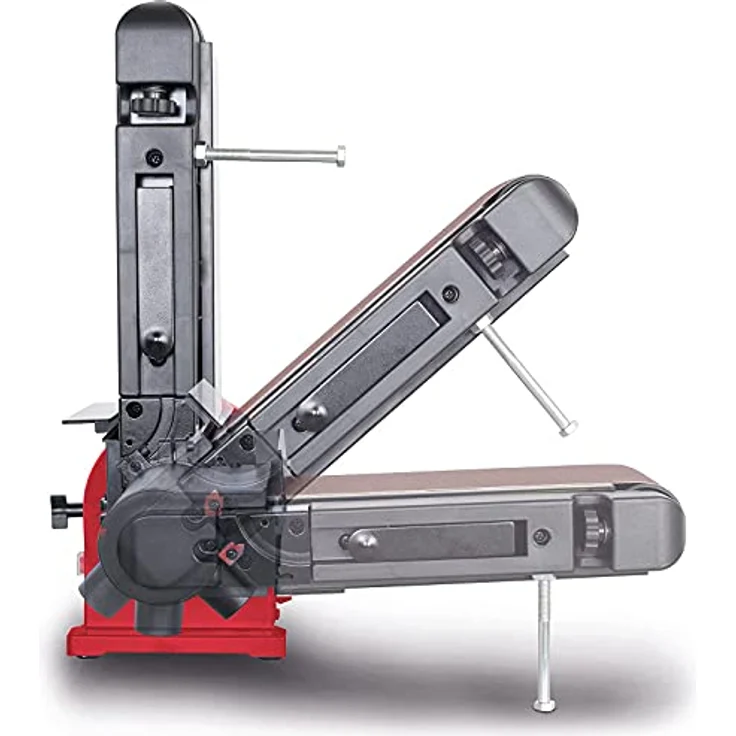 Practixx Band- und Tellerschleifer PX-BTS-450 Bandschleifer | 450W Leistung | 2980 min-1 | 150mm Ø Schleifteller | Bandlänge 915mm | mit Aluminium-Tisch & Queranschlag – Bild 4