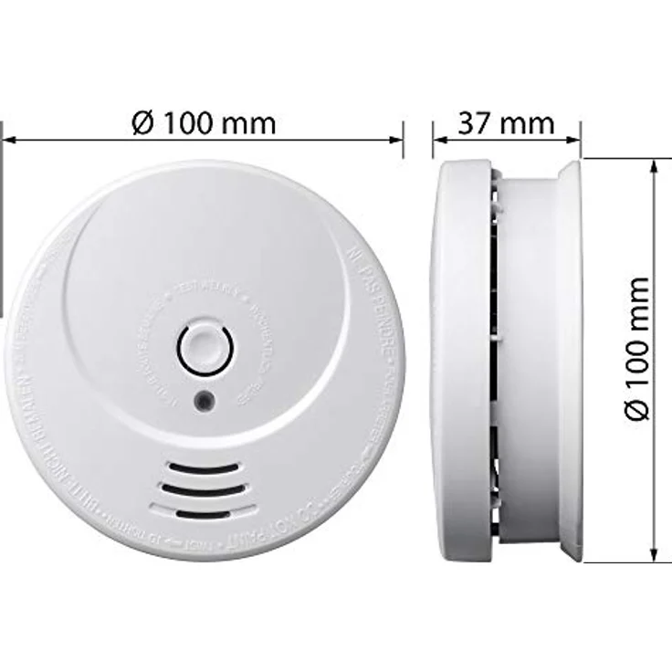 SEBSON 10 Jahres Rauchwarnmelder inkl. Magnethalterung, DIN EN 14604 Zertifiziert, fotoelektrischer Rauchmelder GS506G, Lithium Langzeit Batterie – Bild 3