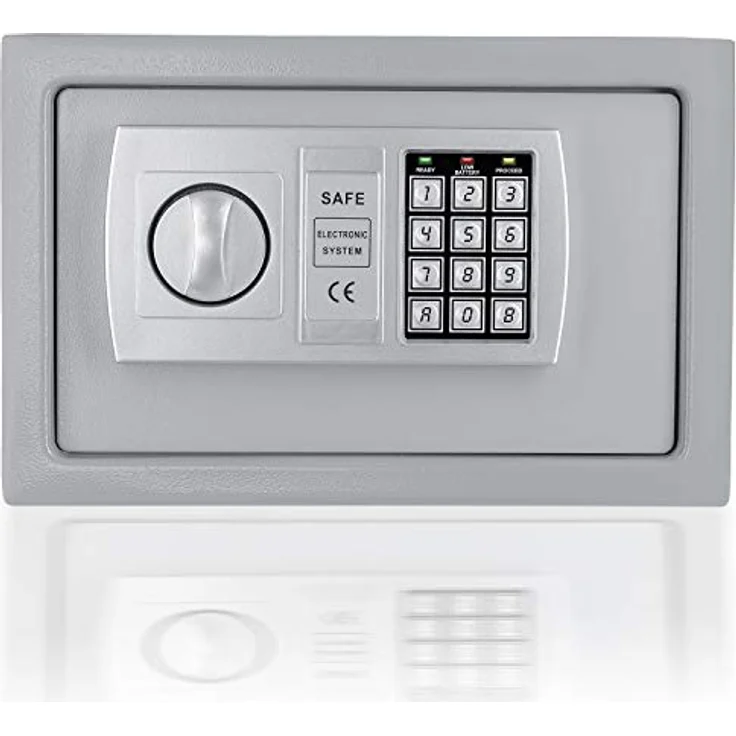 KESSER Tresor Safe Elektronik-Zahlenschloss 31x20x20cm LED-Anzeige Stahlbolzen Silber – Bild 3
