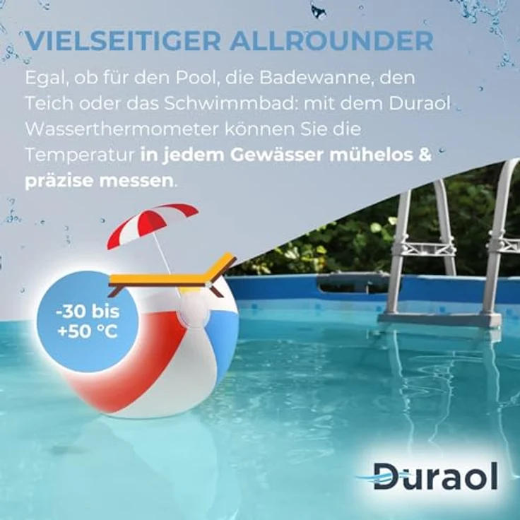 PCS Pool Thermometer in blau mit Schöpfbecher (332) – Bild 6