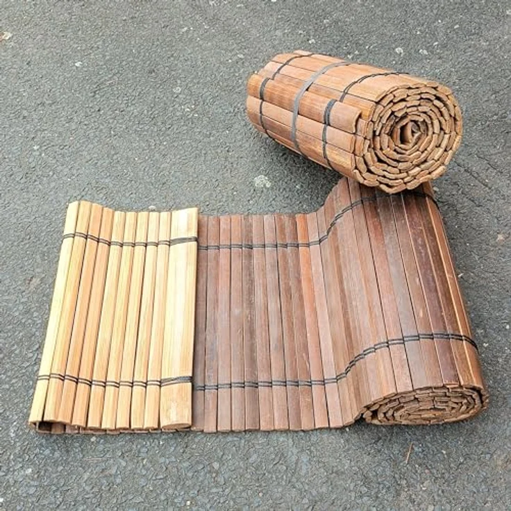 Bamboona Flexible filigrane dunkle Beetumrandung aus Bambusleisten, 200 cm x 40 cm, robust und wetterbeständig, umweltfreundlich – Bild 5