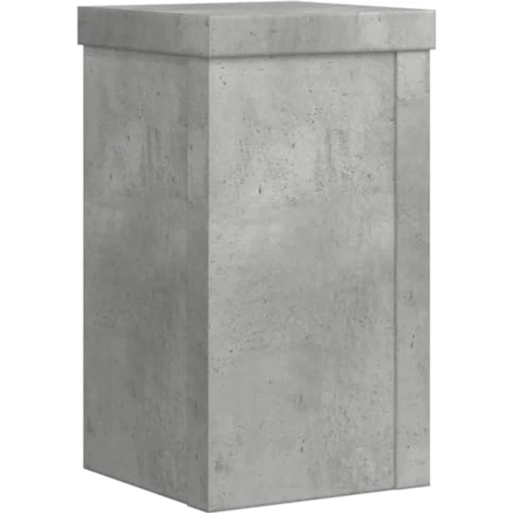 vidaXL Blumenständer Pflanzenständer 2 Stk. Betongrau 10x10x18 cm Holzwerkstoff (2 St) - Robustes Material, stabile Oberplatte, einfache Reinigung – Bild 7