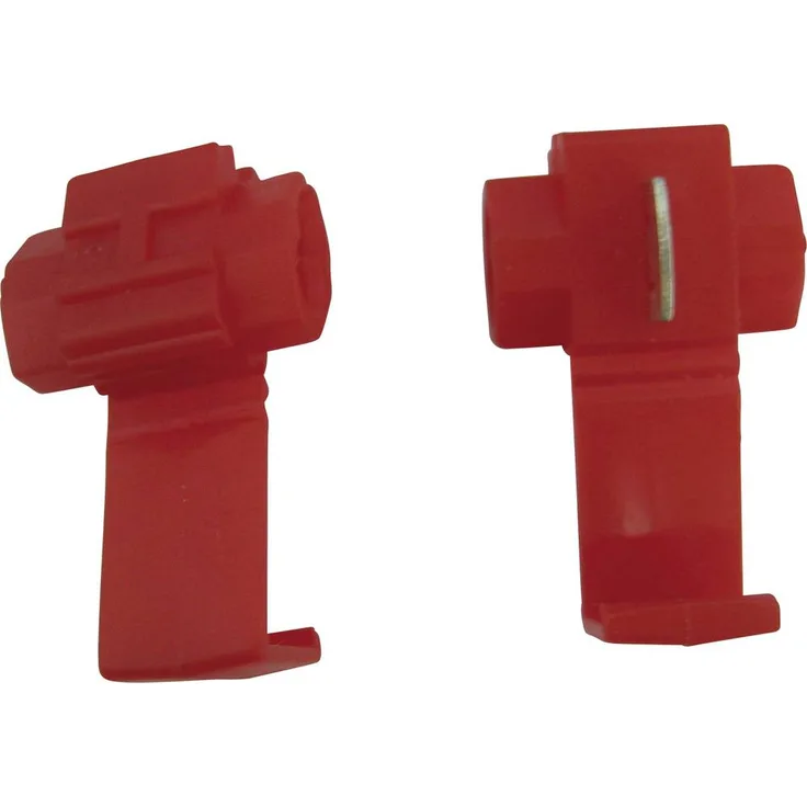 TRU Components Schnellklemmverbinder flexibel, 0.5-0.75mm², starr, 2-polig, rot, 5 Stück