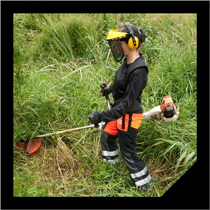 Oregon 295496-0 3-Zahn Dickichtmesser für dichte Vegetation, Buschwerk, Rot, 255 mm x 3,0 mm – Bild 8