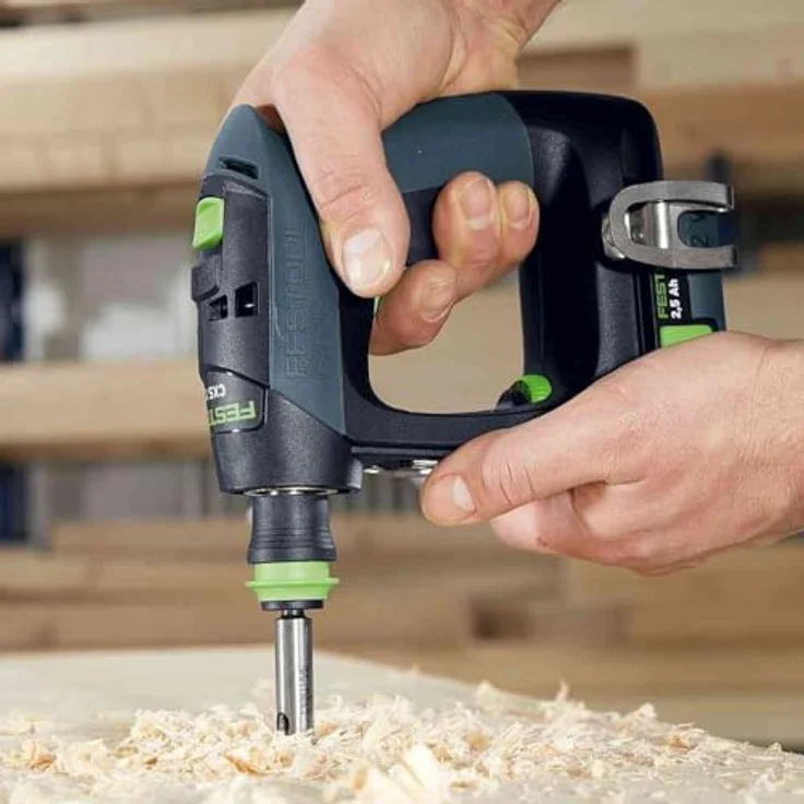 Festool Akku-Bohrschrauber CXS 12 2,5-Set 576865 (Bohrschrauber Holzbohrer Stahlbohrer Bohrer Werkstatt) Farbe: Grau/Grün/Akkuspannung: 10,8 V/Gänge: 2 – Bild 5