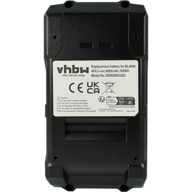 vhbw 2x Akku kompatibel mit Makita 40V MAX XGT Werkzeug (4000 mAh, Li-Ion, 40 V, schwarz) – Bild 3