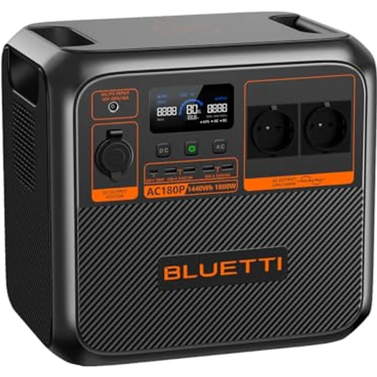 Bluetti AC180P, Power Station mit 1440 Wh und 1800 W Wechselstromleistung, tragbar, 16 kg – Bild 1