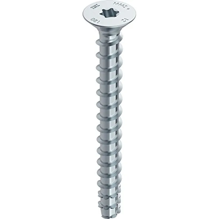 Heco MULTI-MONTI®-plus, selbstschneidender Befestigungsanker, 7,5 mm Durchmesser, 120 mm lang, 50 Stück, galZn 3 farblos