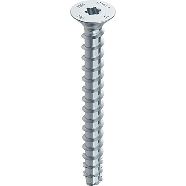 Heco MULTI-MONTI®-plus, selbstschneidender Befestigungsanker, 7,5 mm Durchmesser, 120 mm lang, 50 Stück, galZn 3 farblos – Bild 1