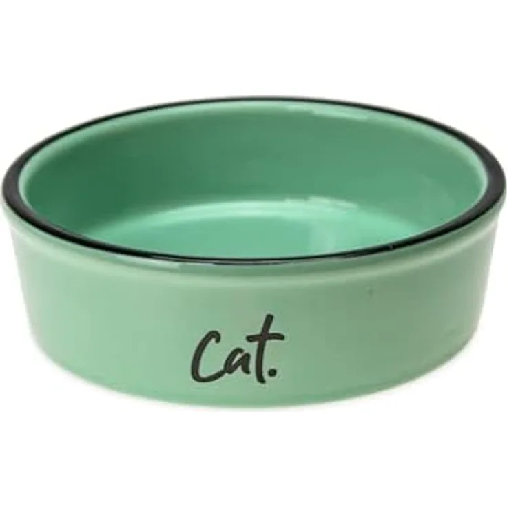 Karlie K Katzenteller, Keramik, Grün, 200 ml, 12 x 12 x 4 cm, 180 g