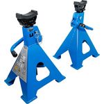 BGS Wagenheber mit Unterstellböcken, robuste Konstruktion, zehnstufige Höhenverstellung, Gummipolstersattel, Paaroption