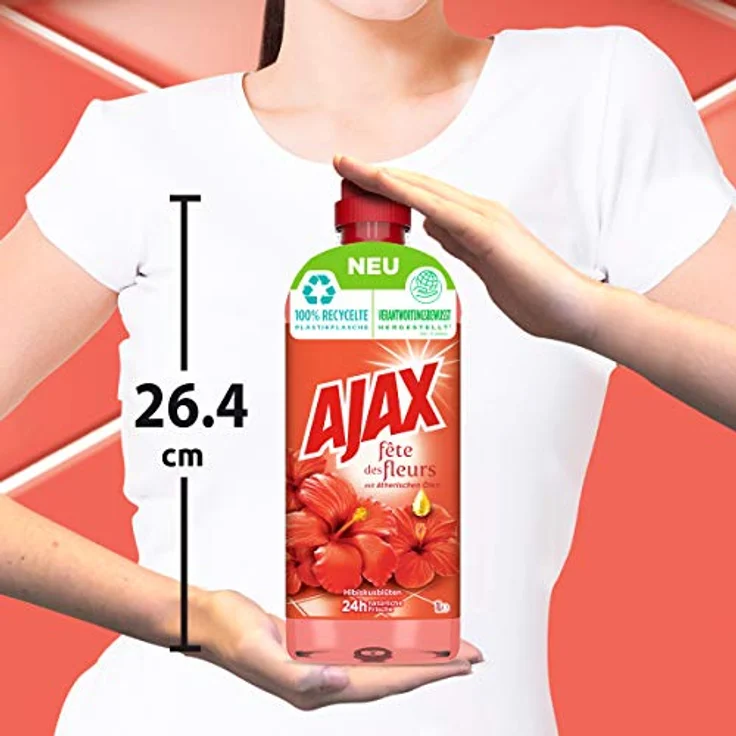 AJAX Ajax Allzweckreiniger Hibiskusblütenduft 1L - 100% Reinigungskraft - Umweltfreundlich (1e Allzweckreiniger, Hibiskusblütenduft) – Bild 8