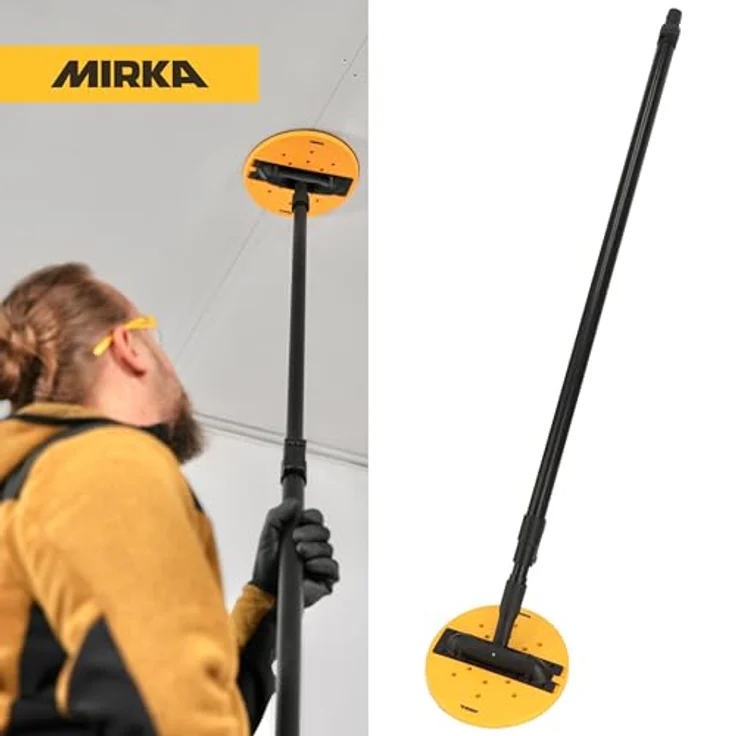 Mirka DecoSander Multischleifer, Kombi-Schleifer mit Click & Slide System, teleskopierbar von 1,1 m bis 1,8 m, integriertes Staubabsaugsystem – Bild 3