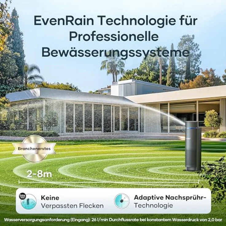 AIPER IrriSense Bewässerungssystem mit App, Individuelle Bewässerungskarten, Wetteradaptiv, für Flächen bis zu 445 m², Schnelle Selbstinstallation in 15 Minuten – Bild 2