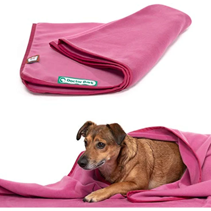 Doctor Bark | kuschelige Hundedecke waschbar bis 95°C, hygienische, weiche Fleecedecke für Sofa und Hundebett, Flauschige Haustierdecke - Made in Germany (XL - 140x100 cm/Hot Pink) – Bild 1