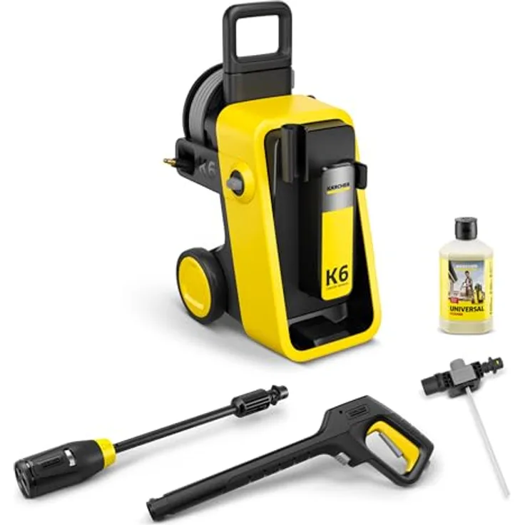 Kärcher Home & Garden K 6 Comfort Premium Hochdruckreiniger, 160 bar, wassergekühlter Motor, 4-in-1-Multi Jet-Strahlrohr, ergonomische G 180 Q COMFORT!Hold Pistole