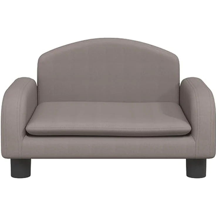 vidaXL Hundebett Taupe 50x40x30 cm Stoff - Gemütliches Sofa mit massivem Kiefernholzrahmen – Bild 3