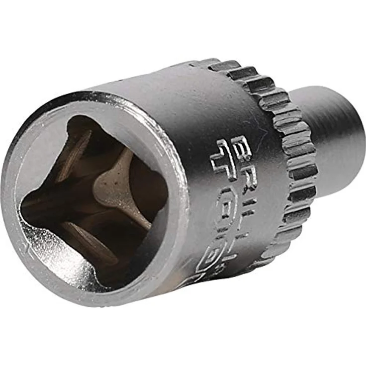 Brilliant Tools Bit- und Steckschlüsselset BT020960, 1/4" Torx-E-Stecknuss E4, Chrom-Vanadium-Stahl, matt verchromt – Bild 4