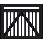 Plus Tor Linea, 100 x 80 cm, Gartentor aus FSC-zertifiziertem Holz, Schwarz RAL 9005