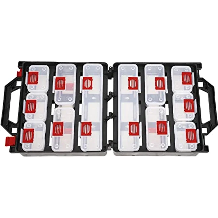 STIER Werkzeugbox mit 12 ausziehbaren Behältern Werkzeugkoffer Sortierkasten für eine Vielzahl von K – Bild 3