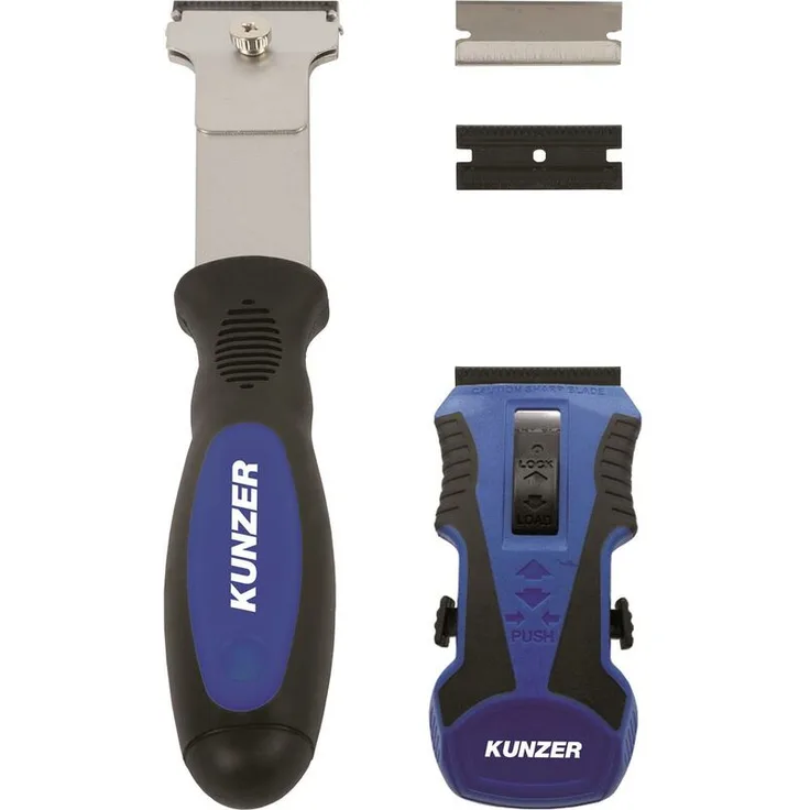 Kunzer Schabersatz, bestehend aus 2 Schabern un 20 Klingen