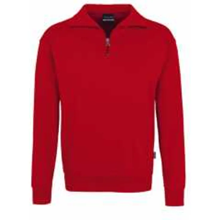 HAKRO Zip-Sweatshirt Premium 451, rot, XS
