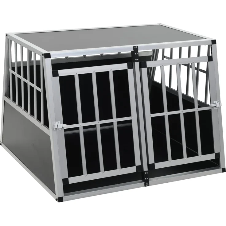 vidaXL Hundetransportbox mit Doppeltür 94 x 88 x 69 cm – Bild 2