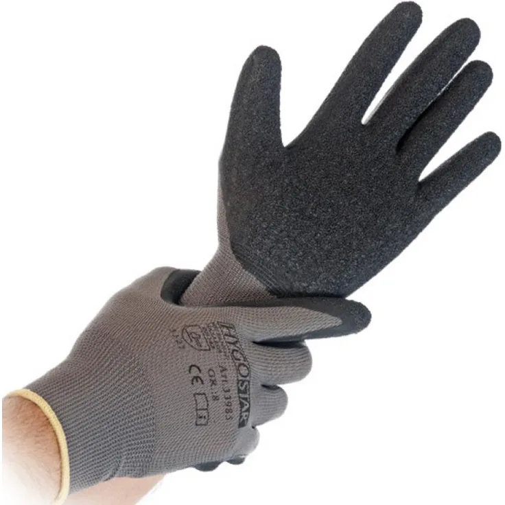 HYGOSTAR Arbeitshandschuh NYLON - SKILL", grau, L"