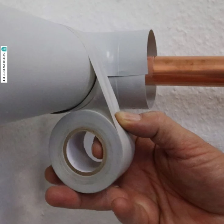 Scorprotect ® PVC Bogen 90 Grad hellgrau schwerentflammbar : für gedämmtes Rohr 18 mm x 20 mm Isolierstärke – Bild 6