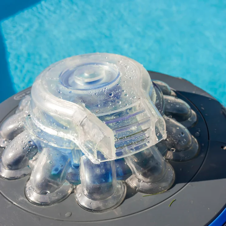 Gre Akku Reinigungsroboter, 4 l Fangkorb 300 min Laufzeit Kartuschenfilter 18,5 cm Höhe Kunststoff 4,7 m³/h Absaugleistung, für Pools bis 50 m² kabellos – Bild 2