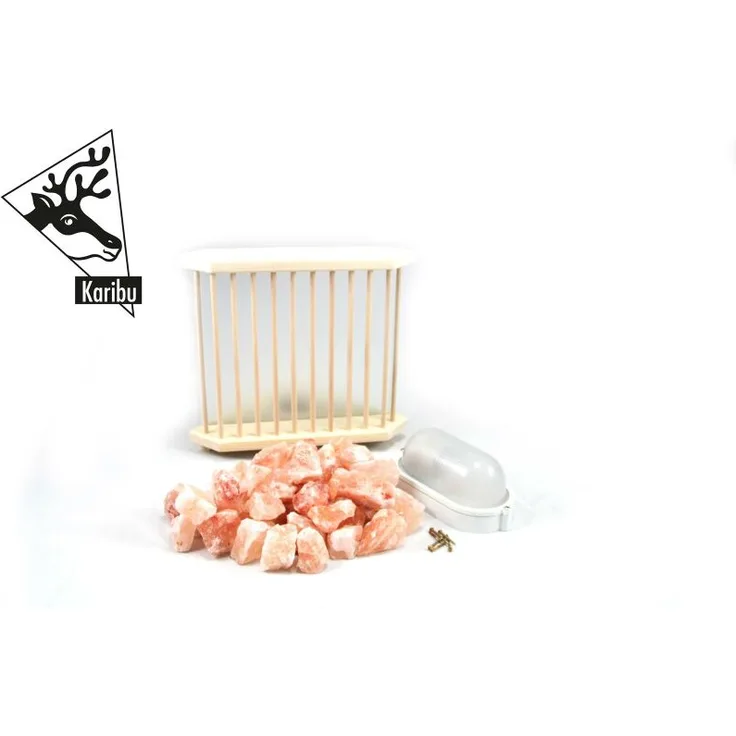 Karibu Salzkristallleuchte mit 4 kg Salzkristalle