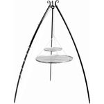 Holzkohlegrill Schwenkgrill 200 cm - Doppelrost aus Rohstahl 70 cm 40 cm