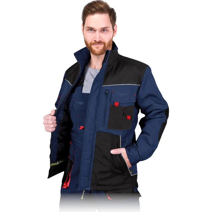Winter Arbeitsjacke mit Warmfutter 270 g-m² Dunkelblau XXXL