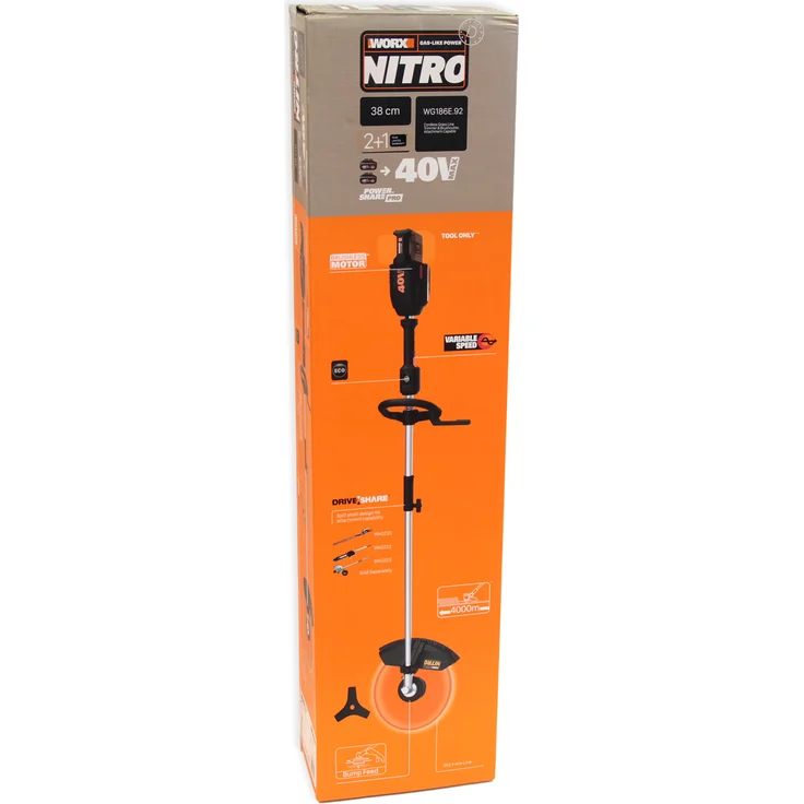Worx Rasentrimmer Freischneider 40V Max WG186E.92 ohne Akkus 38 cm Schnittkreis – Bild 9