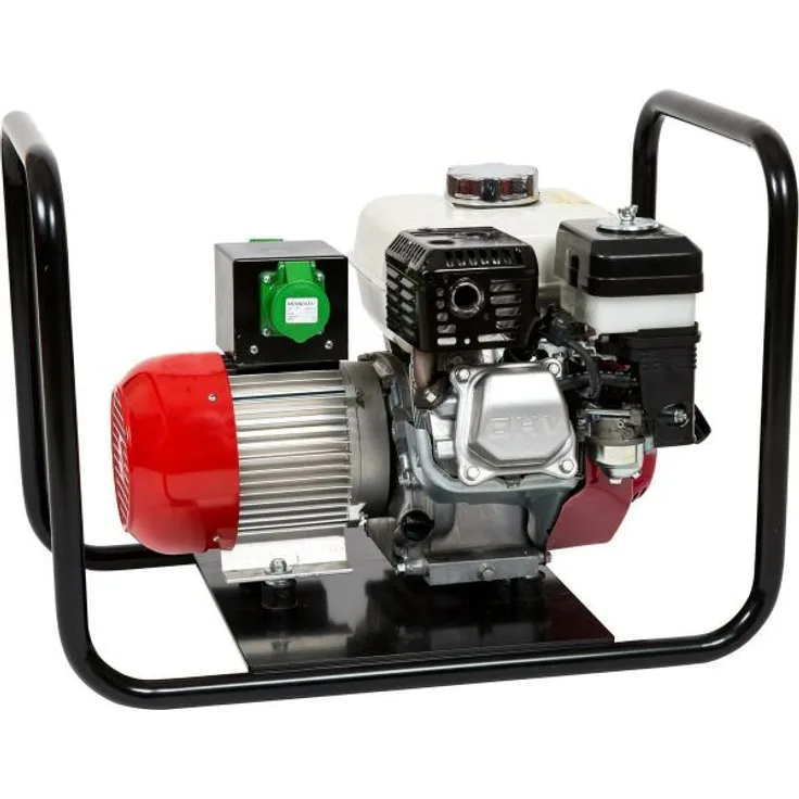 Elmag Benzin Hochfrequenz Umformer Modell HFUM 1kVA, HONDA-Benzinmotor GX160 auf 42V/200Hz, Strom 14A, thermischer Überlatzschutz (ohne Rüttelflasche)