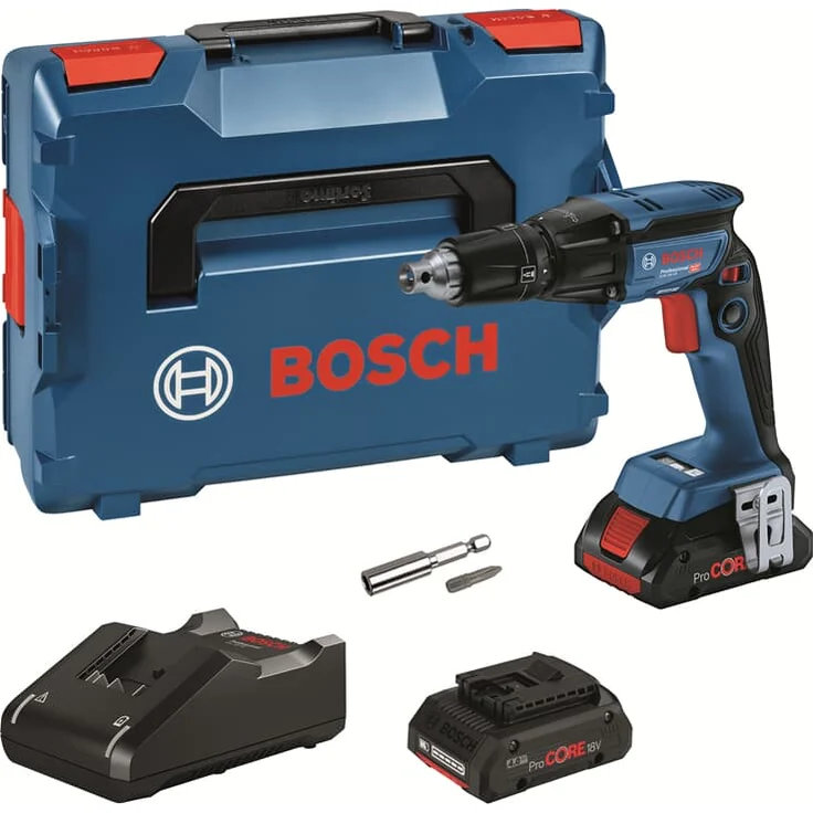 Bosch Professional Akku-Trockenbauschrauber GTB 18V-45, 2 x Akku ProCORE18V 4.0Ah, Ladegerät und L-BOXX – Bild 1