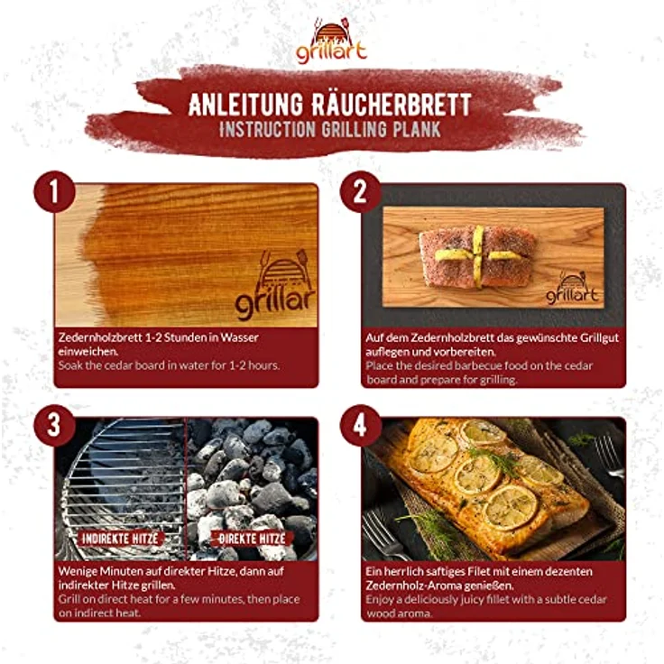 grillart Zedernholzbretter 6er Set – Bild 5