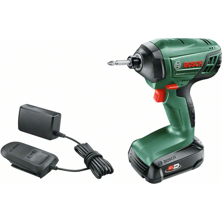 Bosch Advanced ImpactDrive 18 0603980302 Power for All 18V Akku-Drehschlagschrauber 1 x 1,5 Ah mit Akku mit Ladegerät mit Tragekoffer – Bild 1