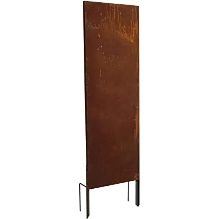 Sichtschutz Rost Metall Gartenzaun 150x50cm Steckfuß Sichtschutzwand Edelrost - Preisvergleich