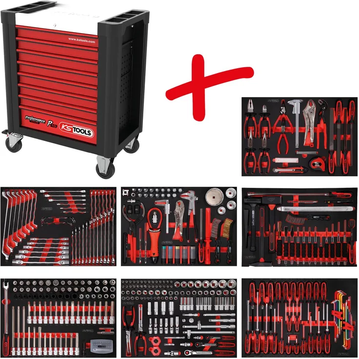 KS Tools Performanceplus Werkstattwagen-Satz P10
