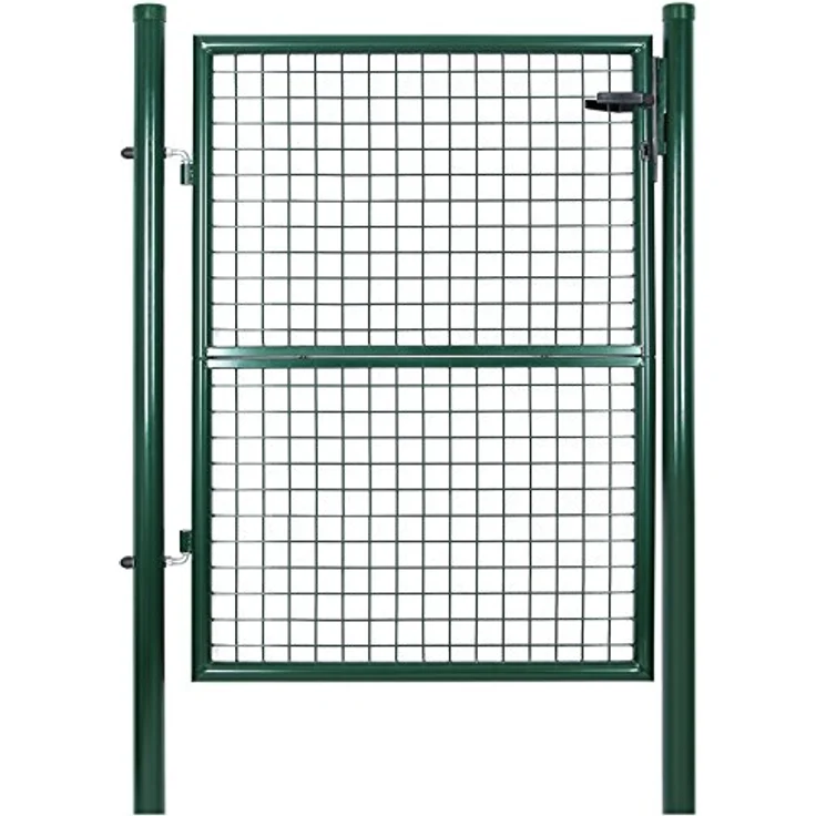 Gartentür Gartentor Hoftor Zauntür Tor Inkl. Schloss 125 x 106cm Grün GGD175G - Grün – Bild 1